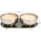 Jasmine Scented 2-Wick Candles in Silver Bowls Set